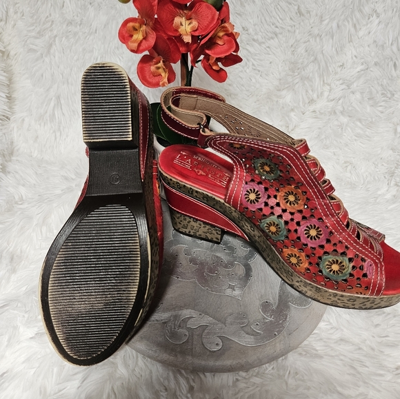 Spring Step Patrizia Red Sandals - Picture 3 of 4